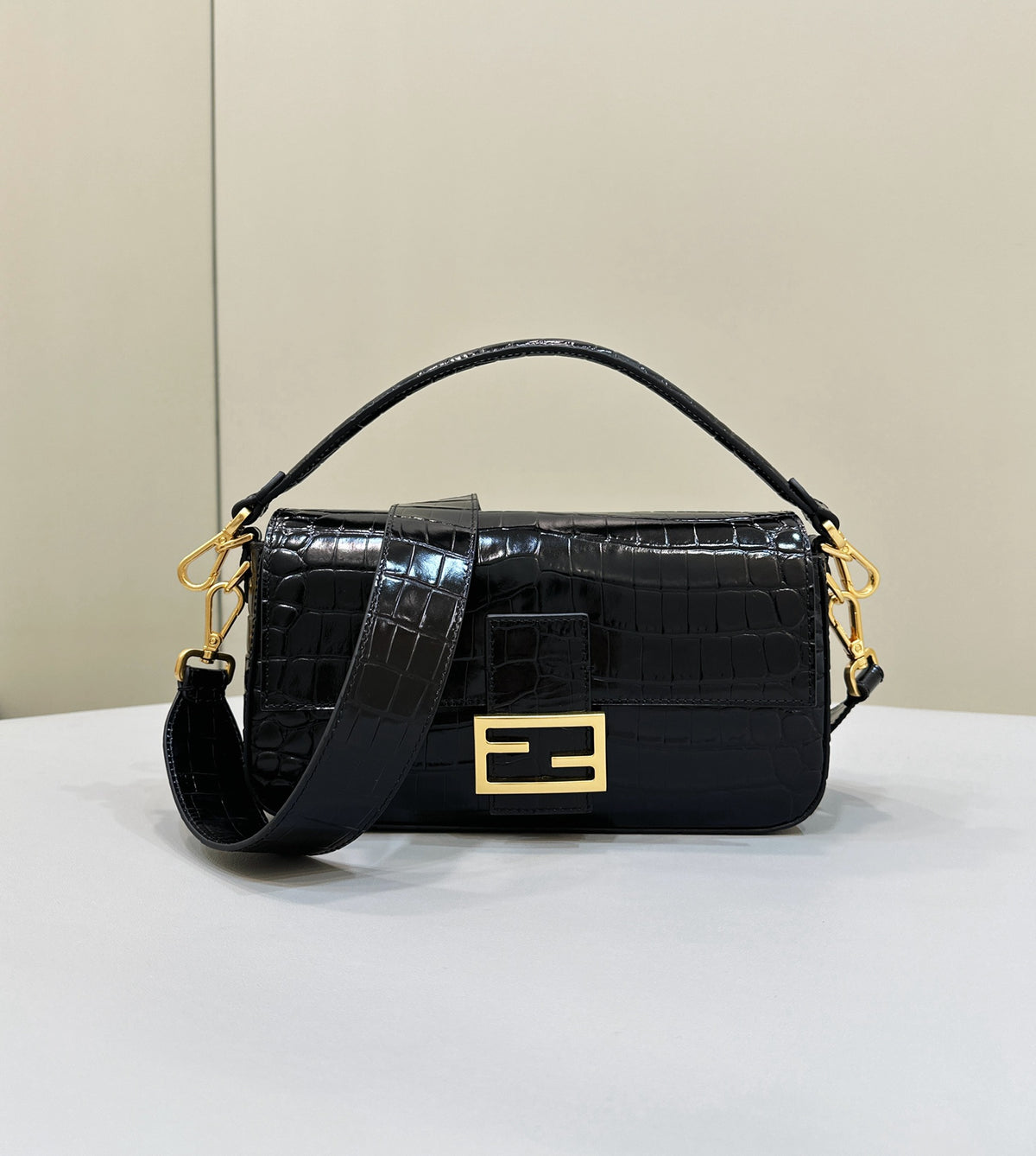 Womens Fendi Crocodile Print Bag Luxury Bag 
