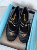 Prada Black Ballet Flats - Gorgeous Summer Flats Autumn Footwear Black Pumps Fashion 