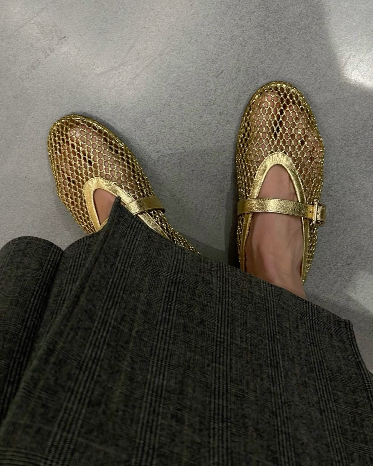 Alazia Ballet Flats (Gold)