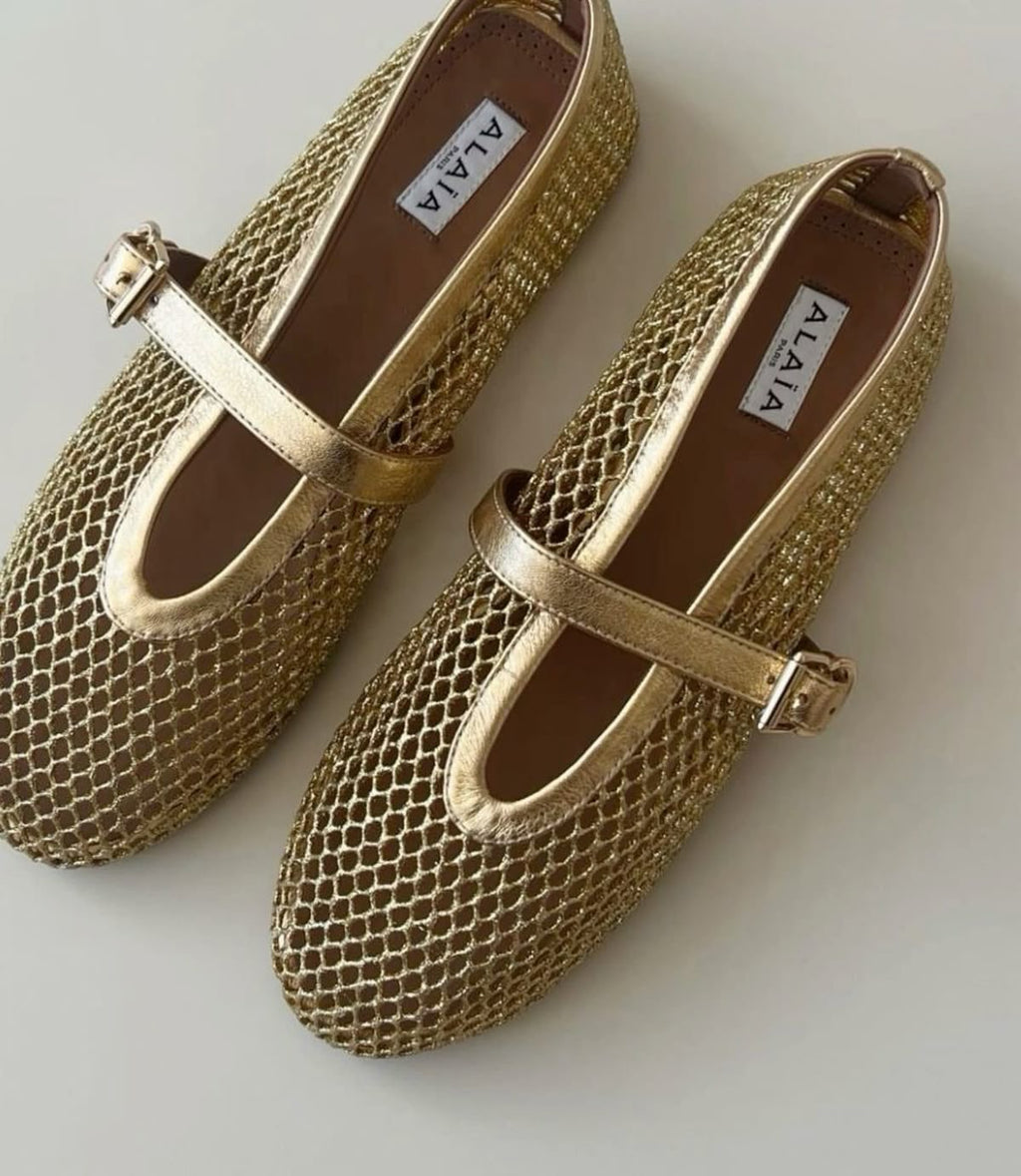 Alazia Ballet Flats (Gold)
