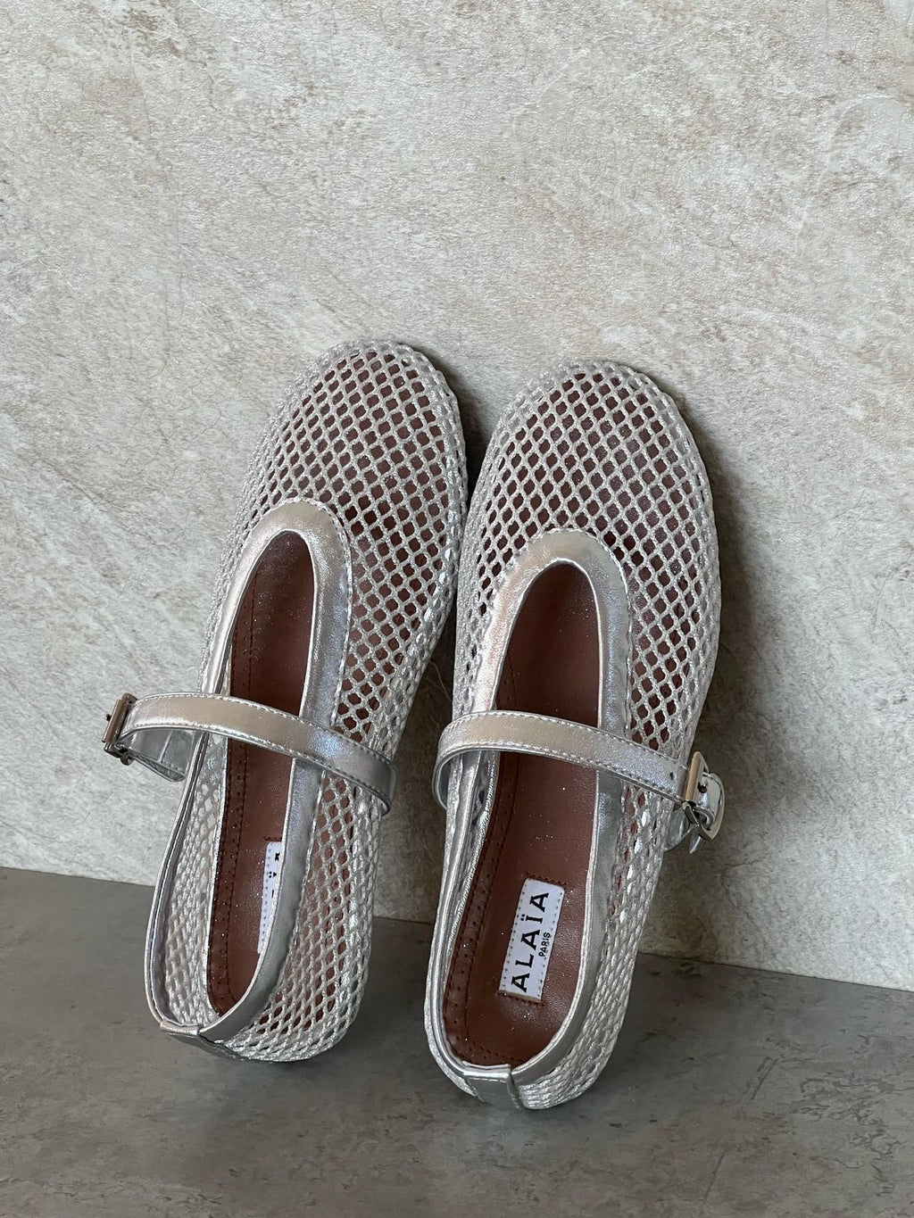 Alazia Ballet Flats (Silver)