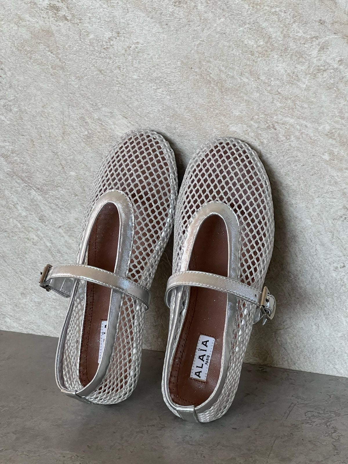 Alazia Ballet Flats (Silver)