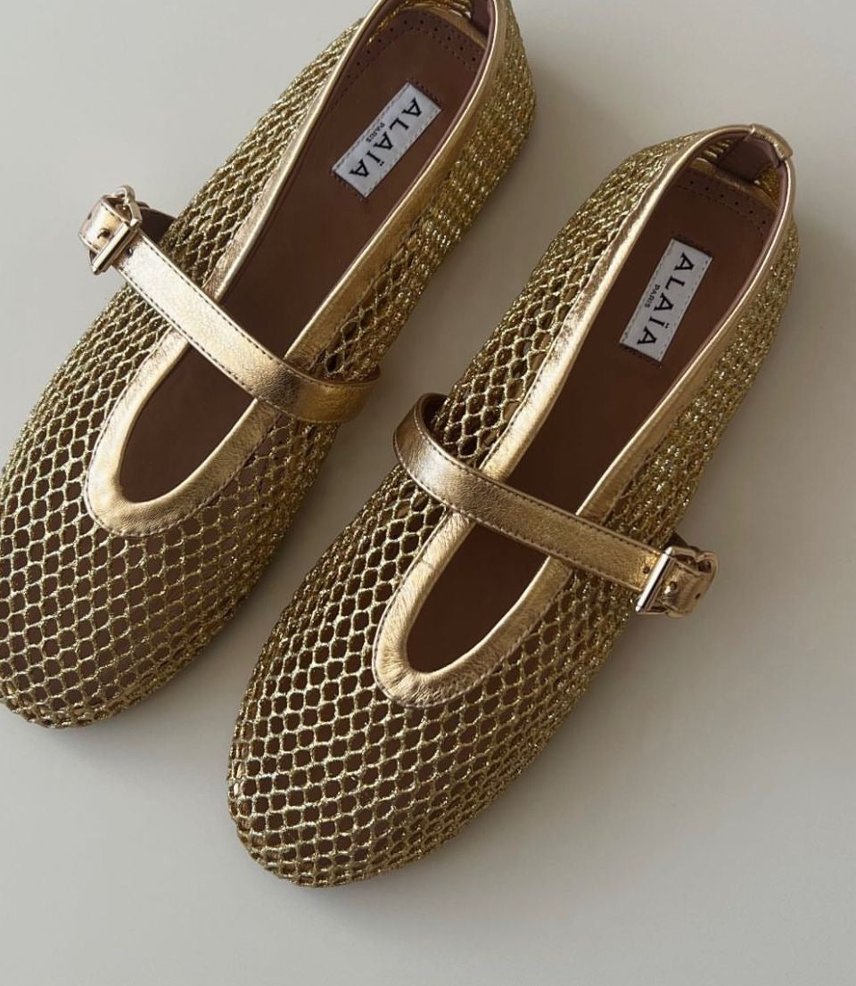 Alazia Ballet Flats (Gold)