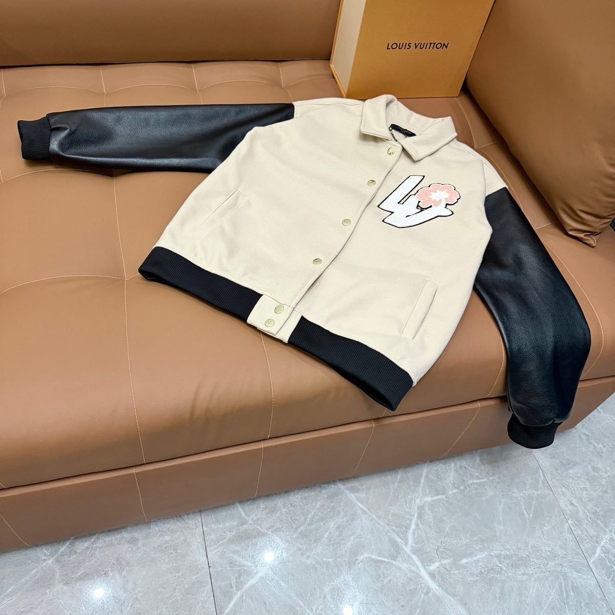 Louis Vuitton varsity jacket bomber luxury aesthetic 