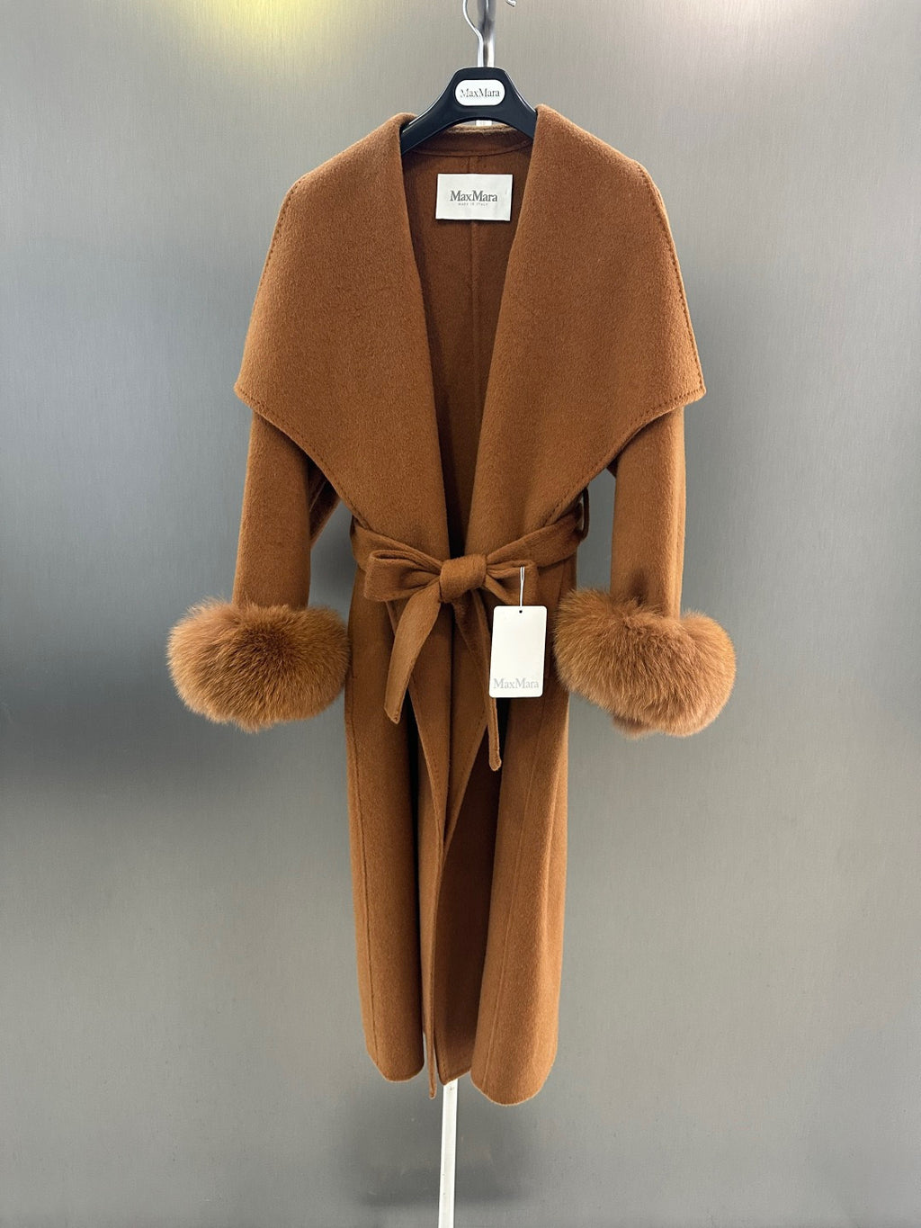 Max Mara Suede FaUX fUR Coat